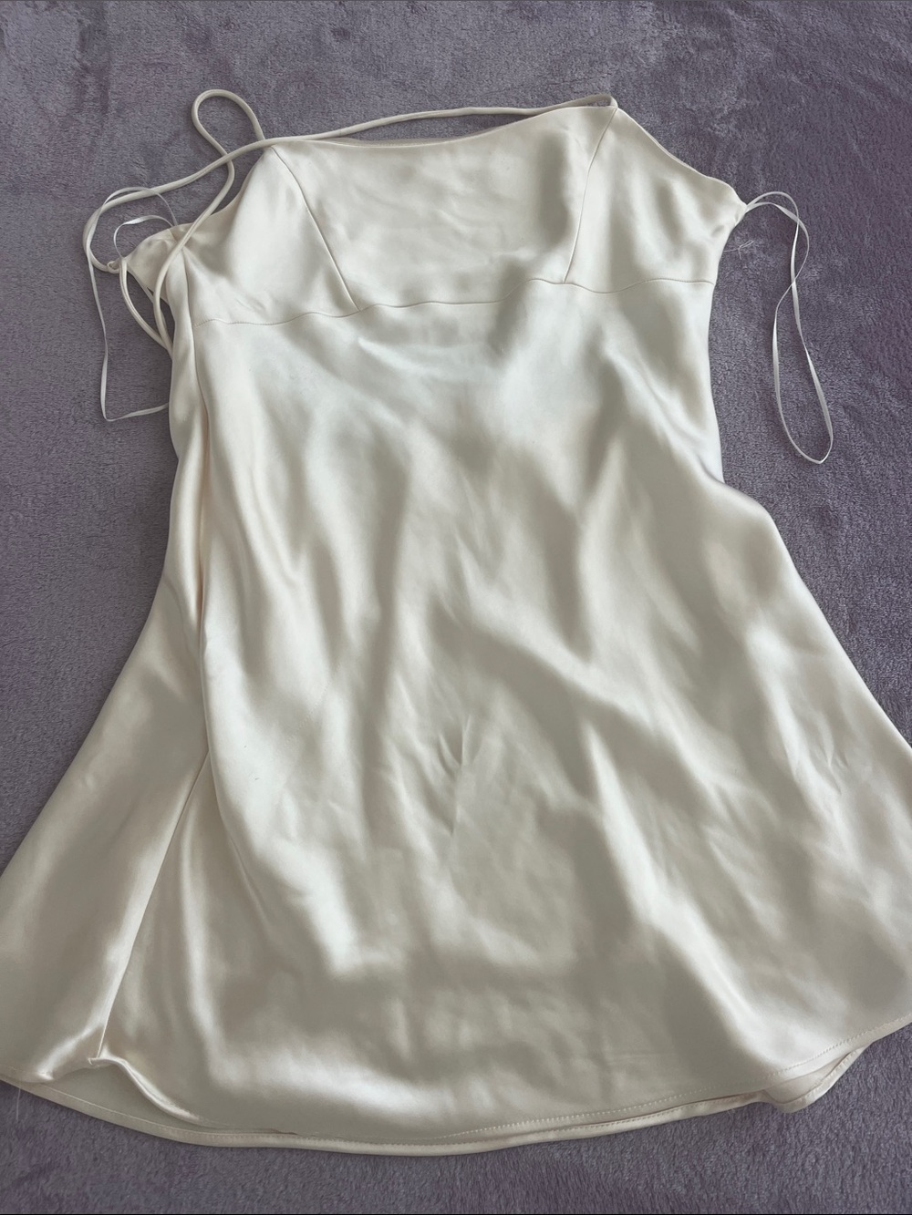 Gold Zara lace back mini slip dress